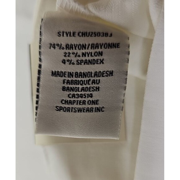 Jules Leopold Straight Leg Slacks pull On Ankle Length White Medium NWT - Picture 8 of 8